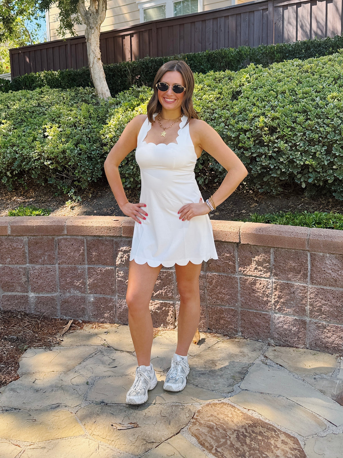 Flow State Scalloped Athletic Dress