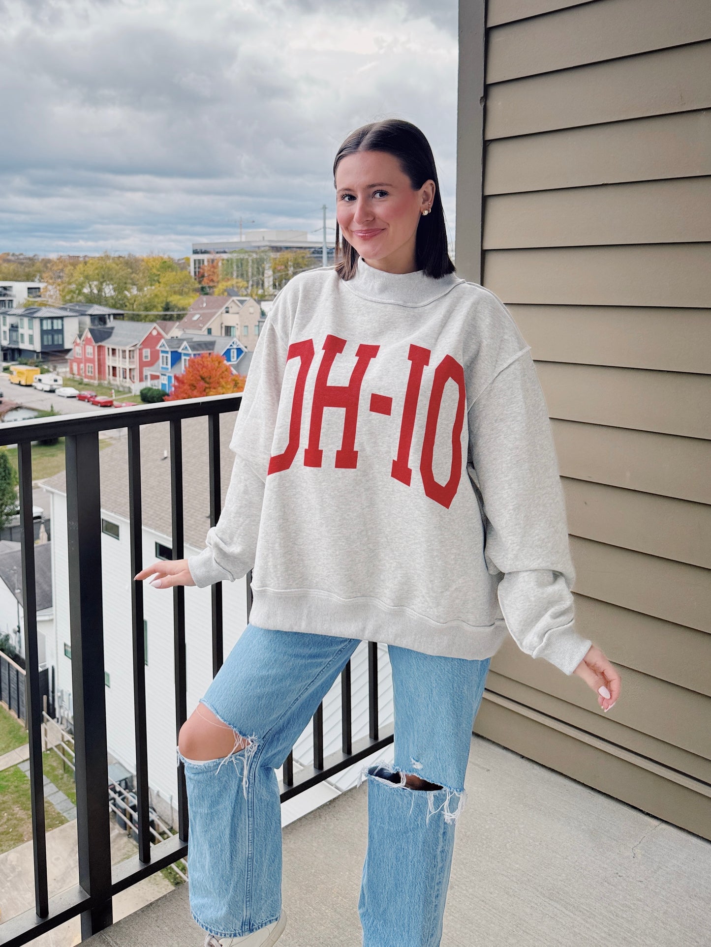 Ohio Reversible Mock Neck Sweatshirt