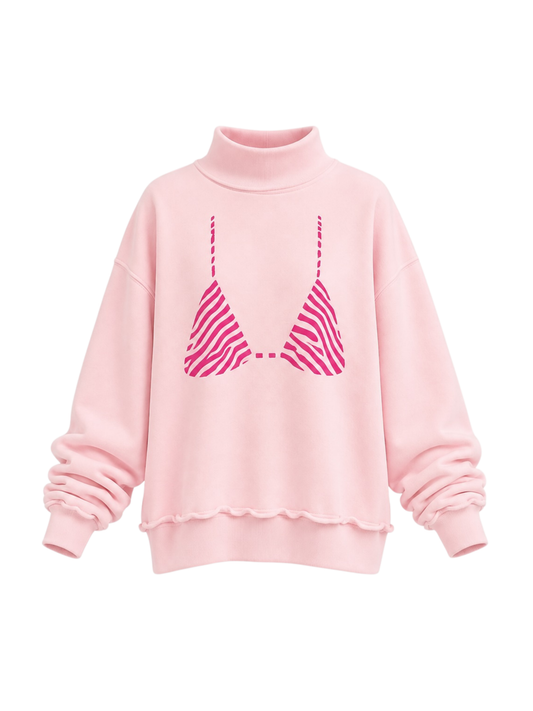 PREORDER: Patterned Bikini Mock Neck Sweatshirt (EARLY JANUARY)