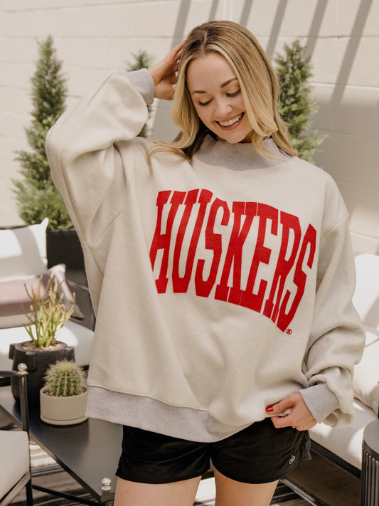 PREORDER: Nebraska Reversible Mock Neck Sweatshirt