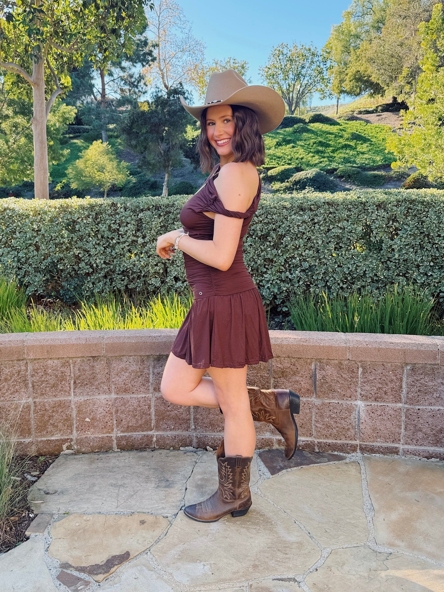 Nashville Nights Studded Twist Romper Dress