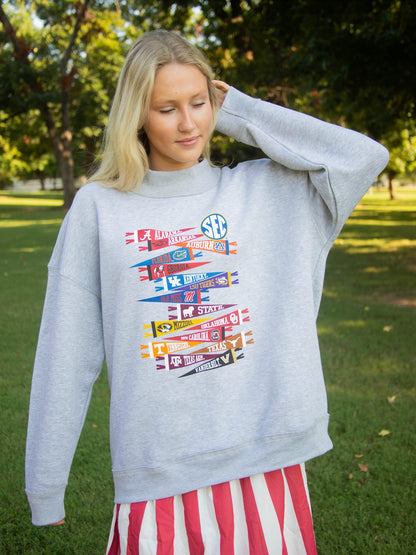 PREORDER: SEC Pennant Mock Neck Sweatshirt (EARLY SEPTEMBER)