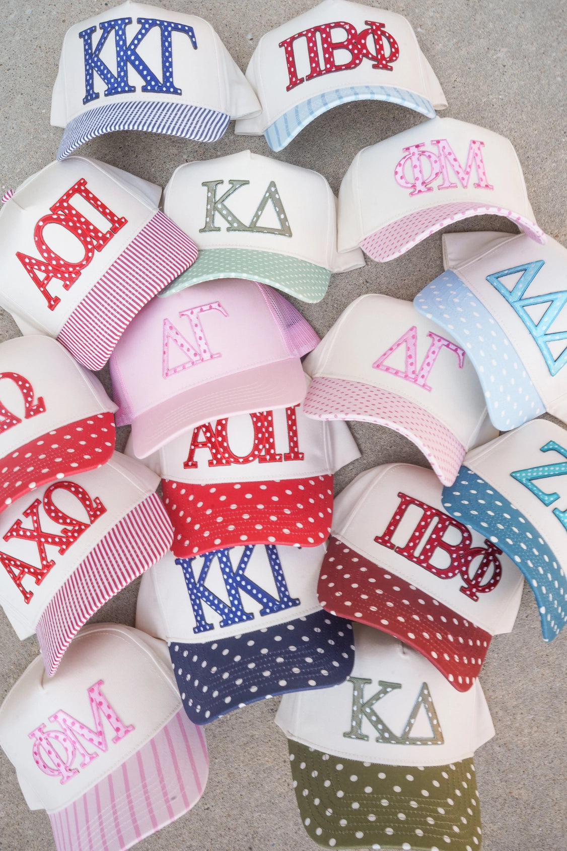 Kappa Kappa Gamma (KKG) Patterned Trucker Hat