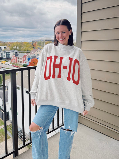 Ohio Reversible Mock Neck Sweatshirt