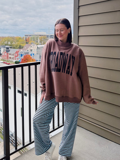 Nashville/Broadway Reversible Mock Neck Sweatshirt