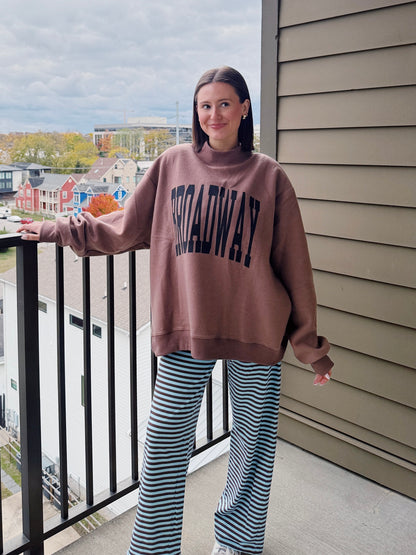 Nashville/Broadway Reversible Mock Neck Sweatshirt