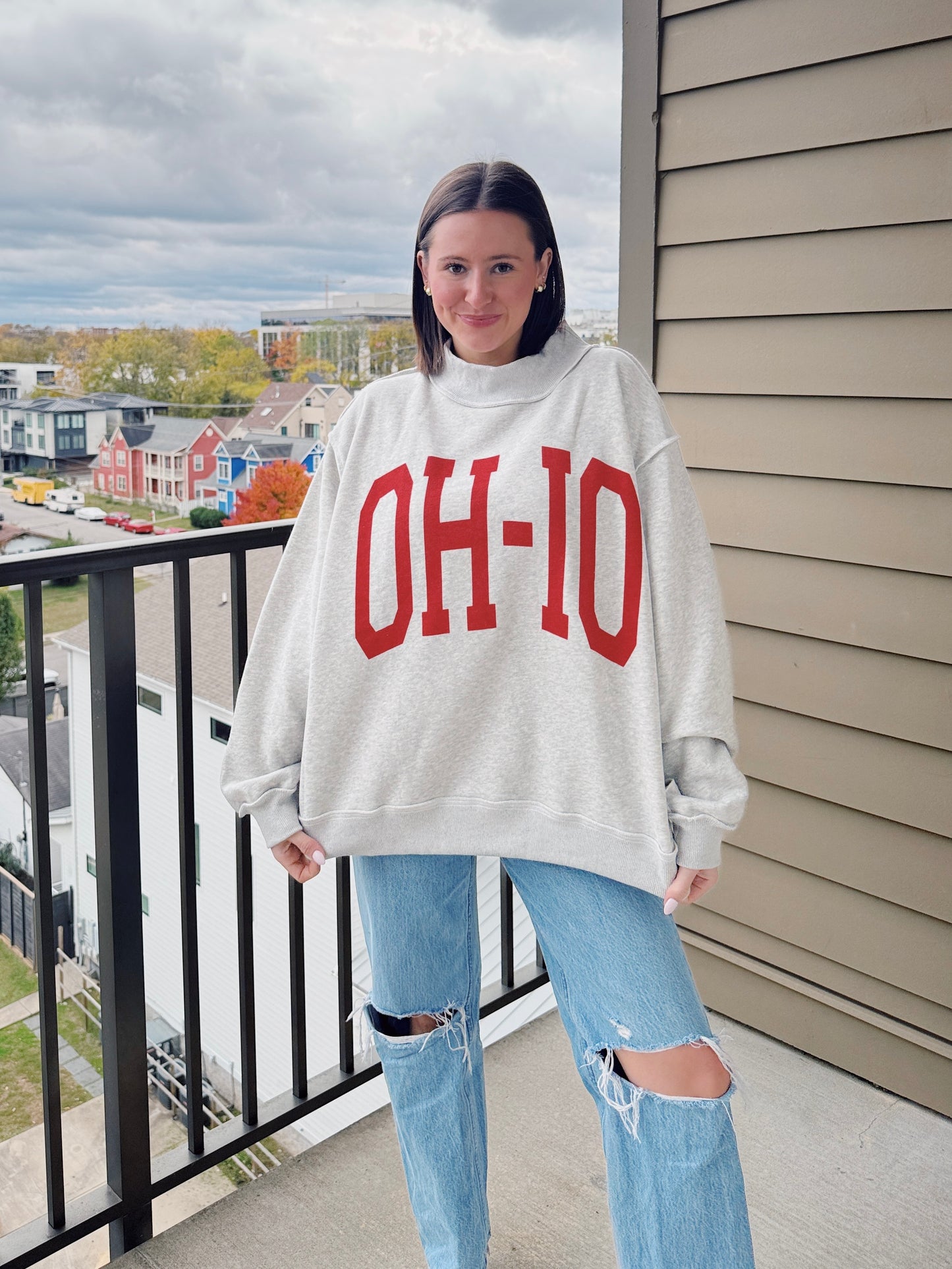 Ohio Reversible Mock Neck Sweatshirt