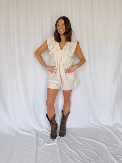 Play Date Leather Romper