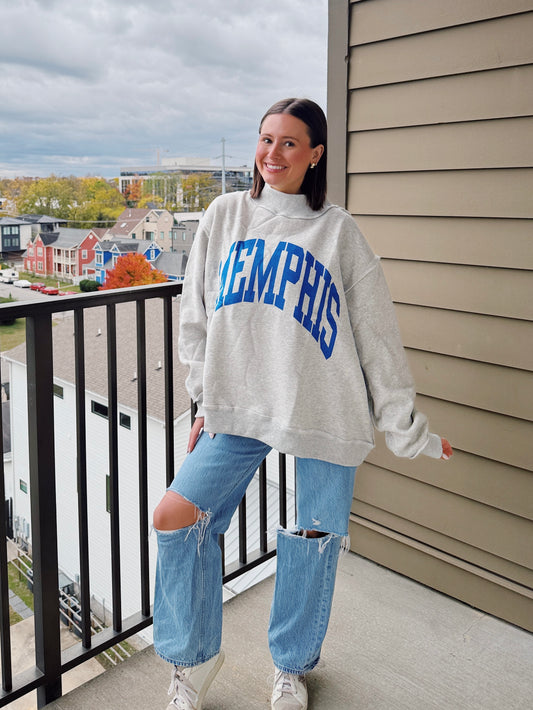 Memphis Reversible Mock Neck Sweatshirt
