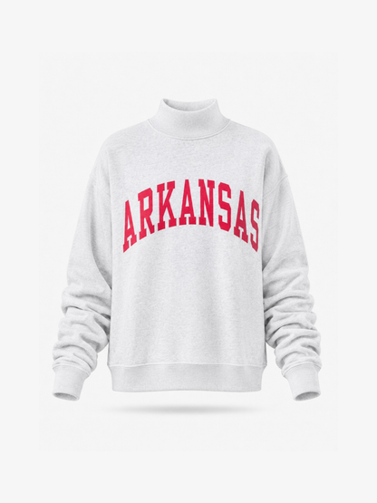 Arkansas Reversible Mock Neck Sweatshirt