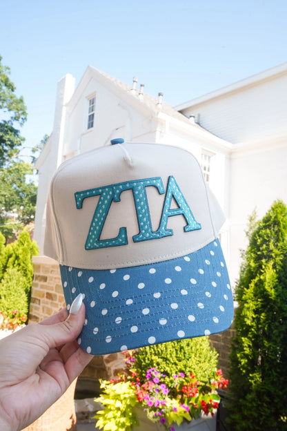 PREORDER: Zeta Tau Alpha (ZTA) Patterned Trucker Hat (MID SEPTEMBER)