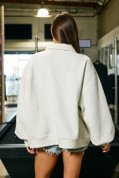 PREORDER: Embroidered Text Kentucky Mock Neck Sweatshirt (EARLY AUGUST)