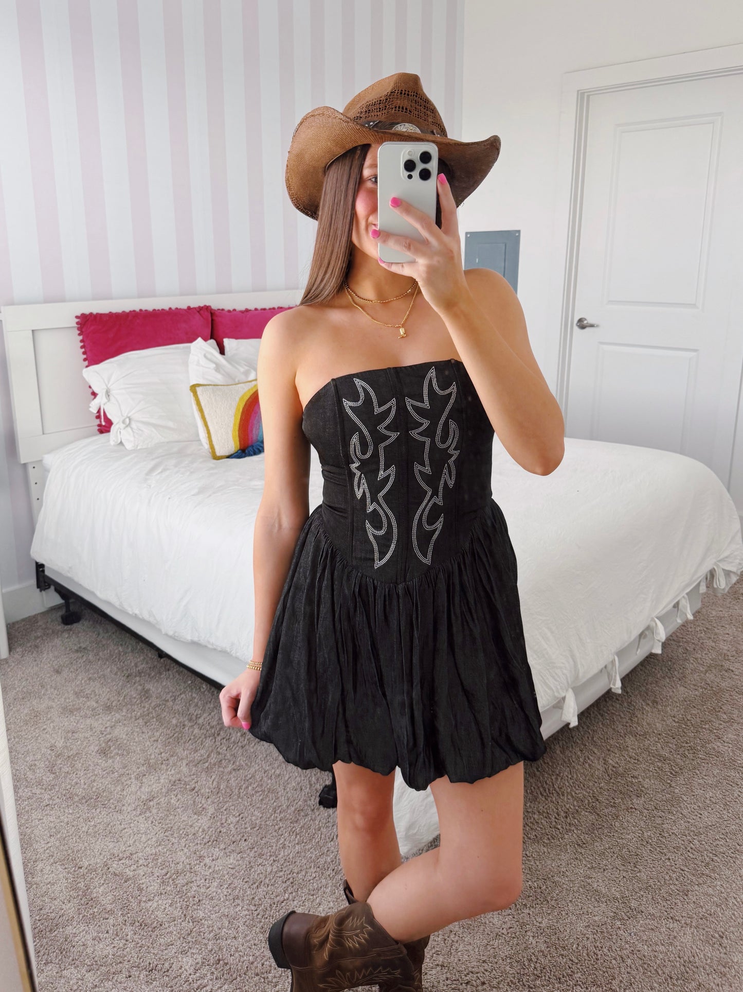 Hang Tight Honey Bubble Dress