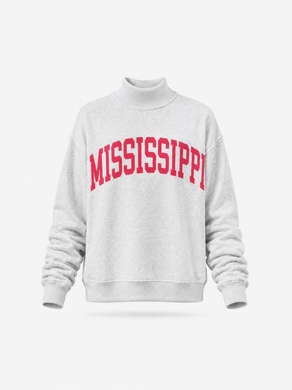 Ole Miss Reversible Mock Neck Sweatshirt