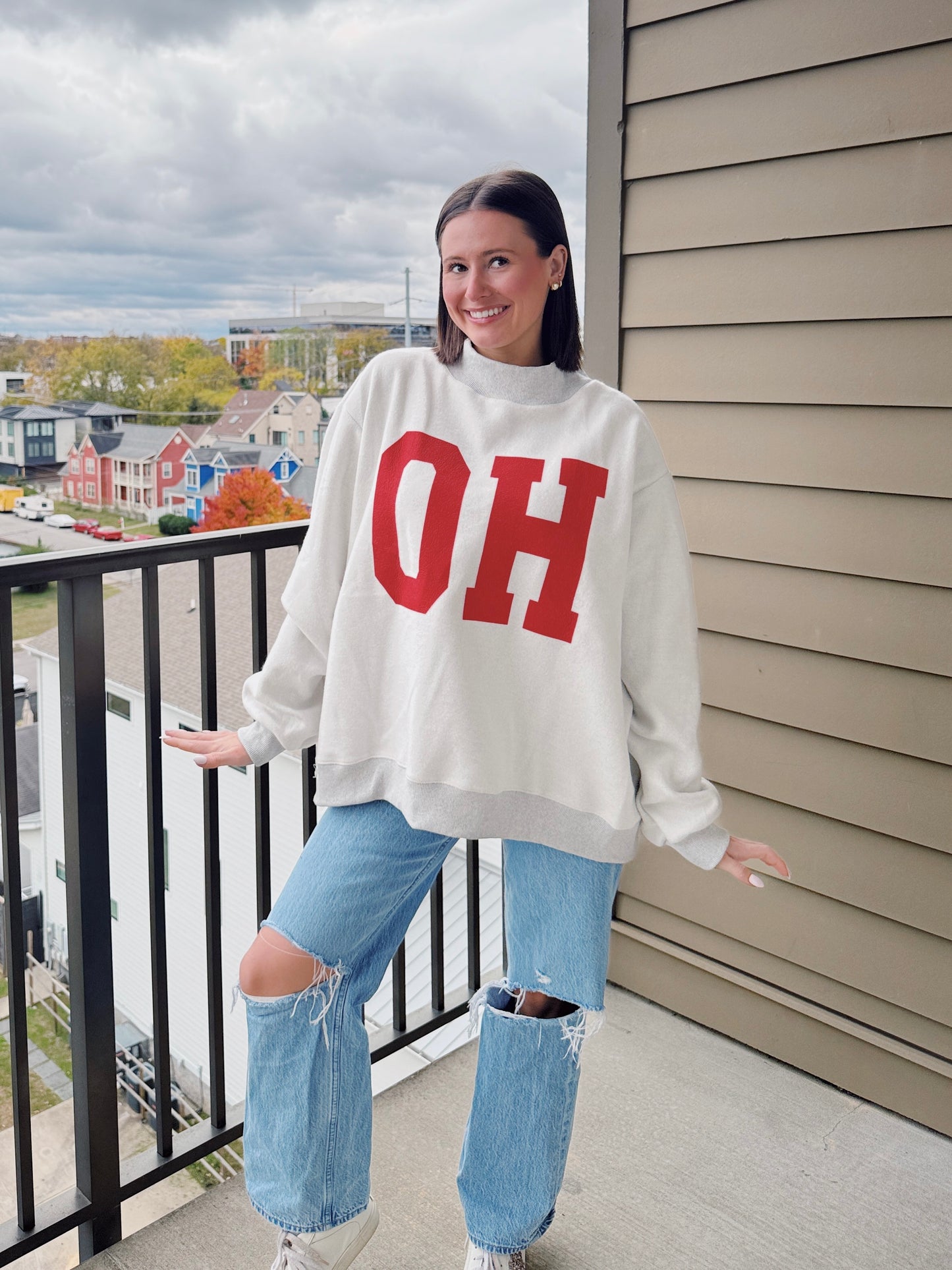 Ohio Reversible Mock Neck Sweatshirt