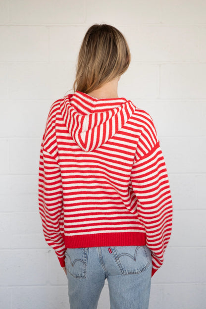 Sugar Rush Striped Zip Up Sweater