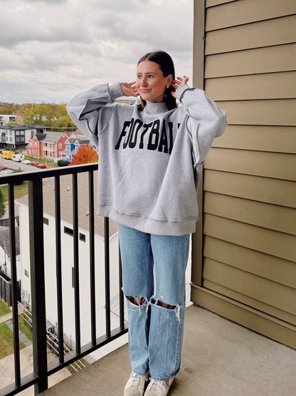 Football/Gameday Reversible Mock Neck Sweatshirt