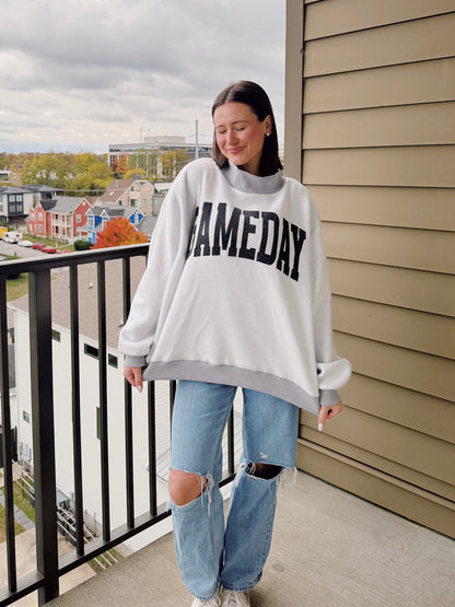 Football/Gameday Reversible Mock Neck Sweatshirt