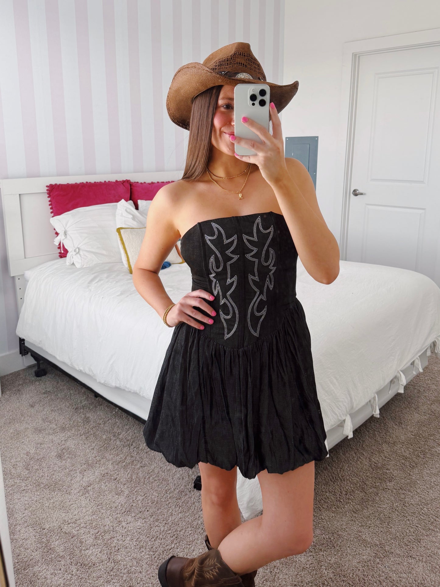 Hang Tight Honey Bubble Dress