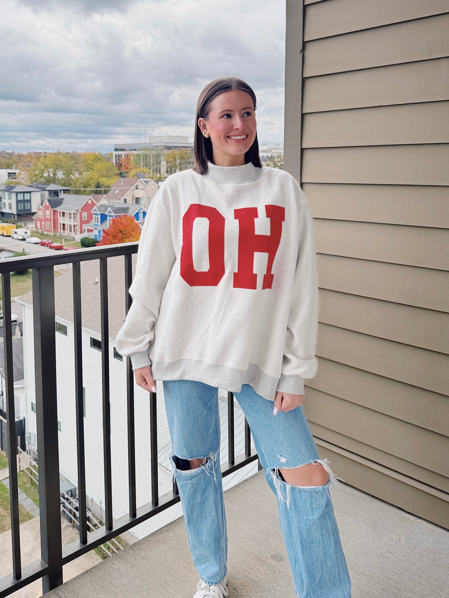 Ohio Reversible Mock Neck Sweatshirt