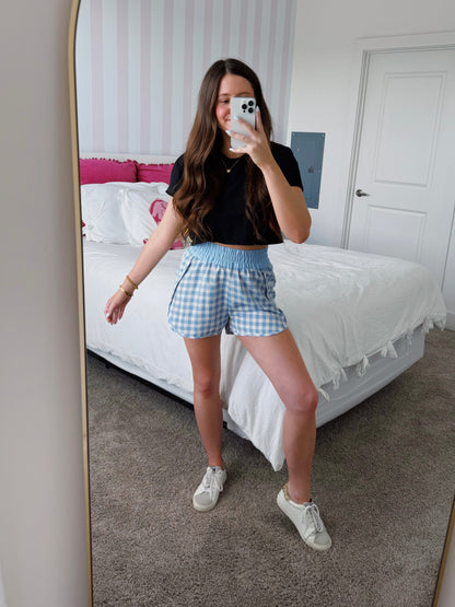 Going For Gold Gingham Athletic Shorts