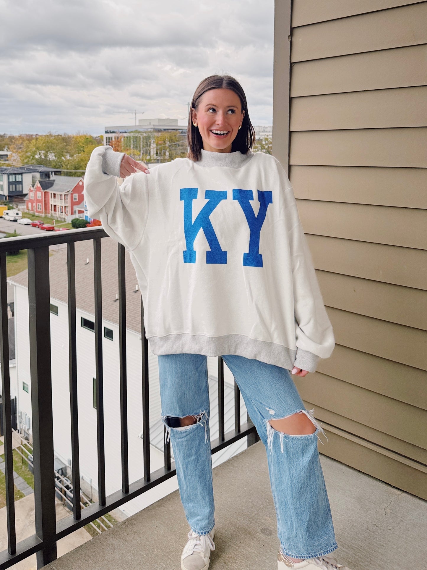 Kentucky Reversible Mock Neck Sweatshirt