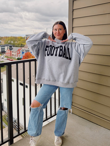 Football/Gameday Reversible Mock Neck Sweatshirt