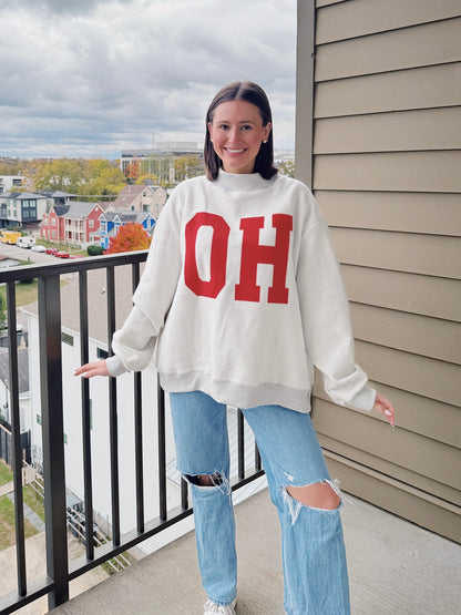 Ohio Reversible Mock Neck Sweatshirt
