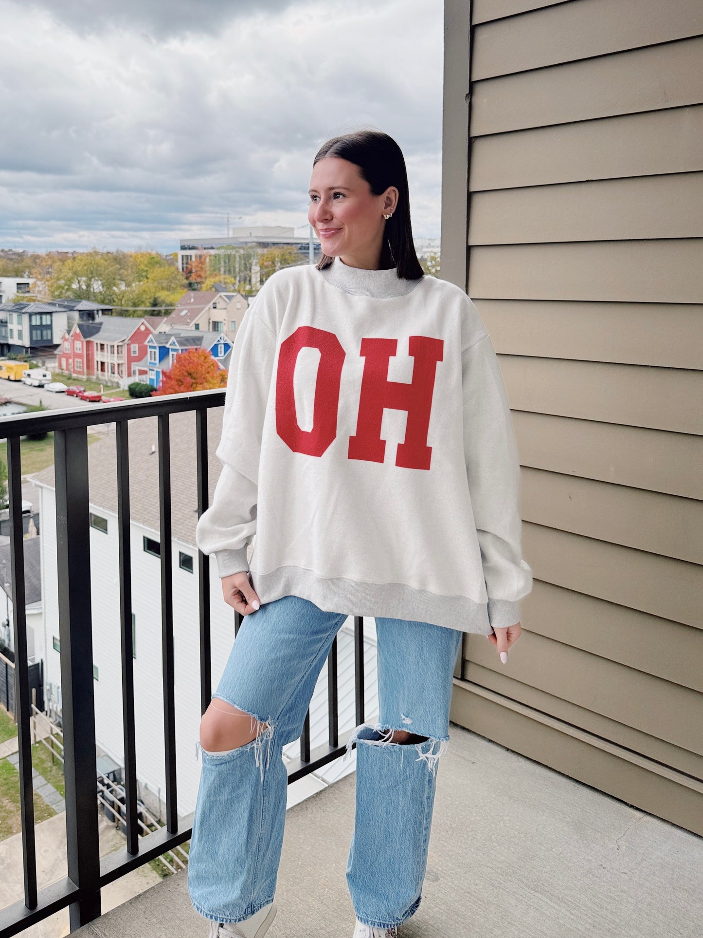 Ohio Reversible Mock Neck Sweatshirt