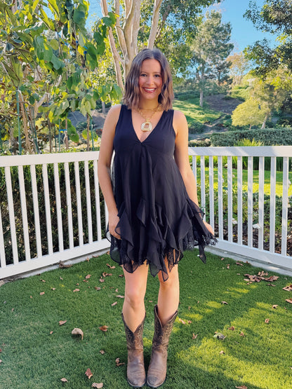 Rustic Romance Ruffle Romper Dress