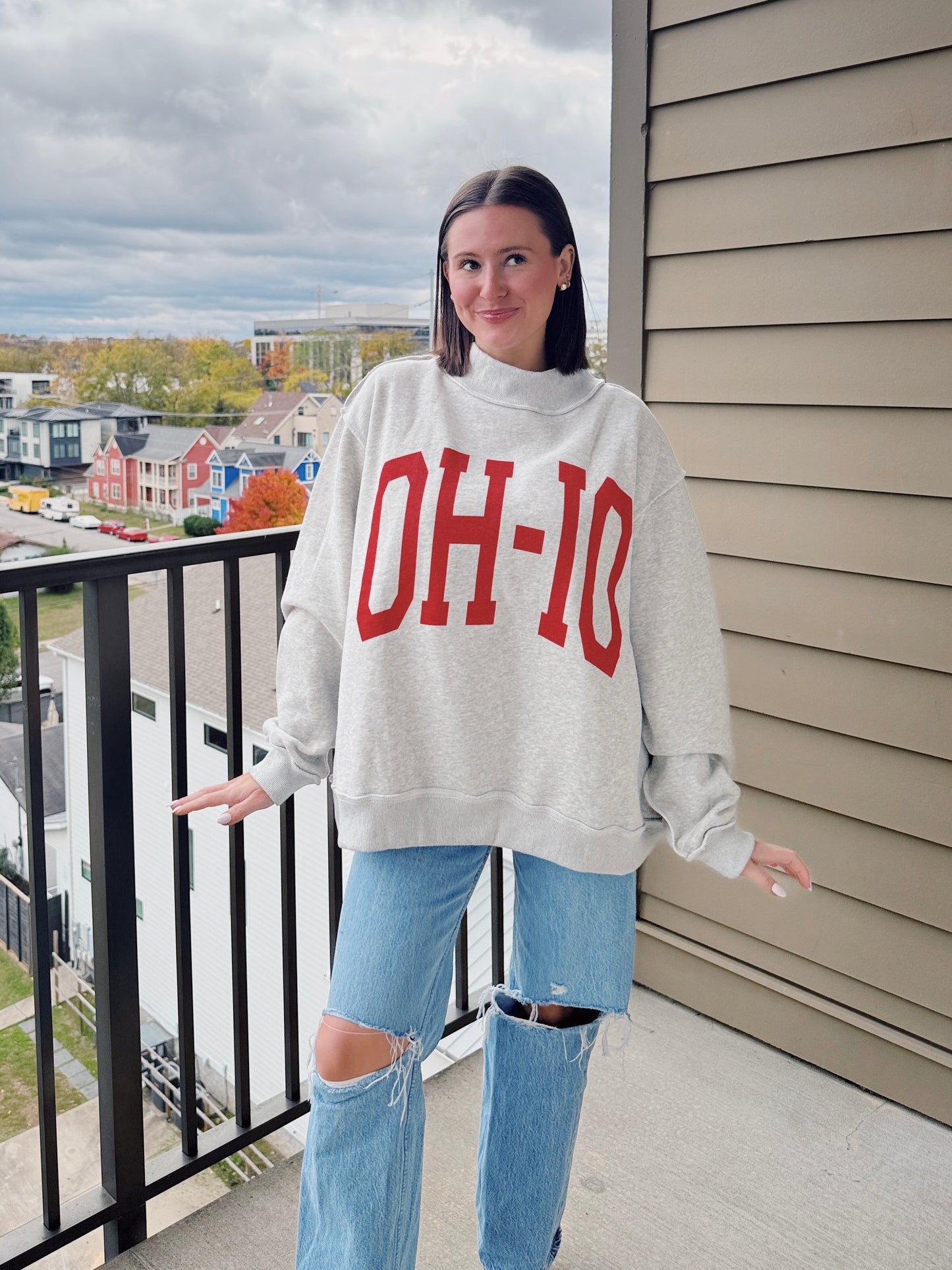 Ohio Reversible Mock Neck Sweatshirt