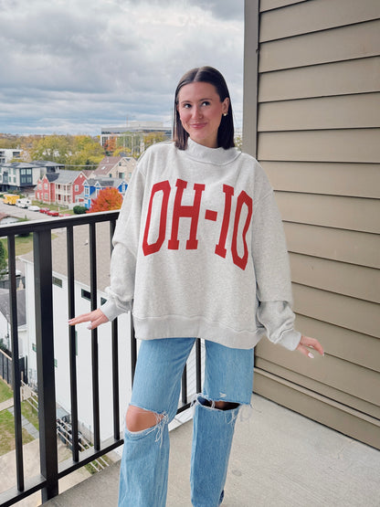 Ohio Reversible Mock Neck Sweatshirt