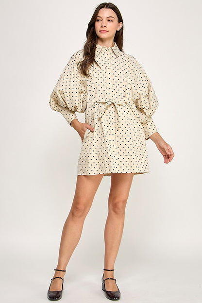 Main Character Moment Tie Front Dress