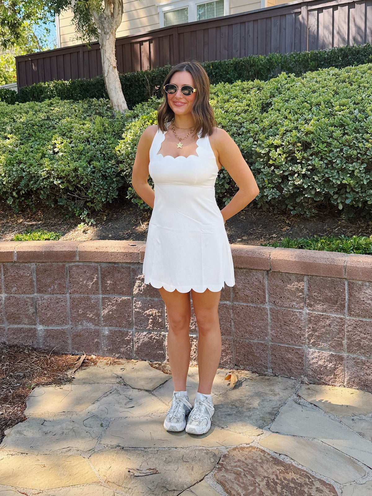 Flow State Scalloped Athletic Dress