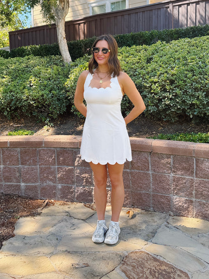 Flow State Scalloped Athletic Dress
