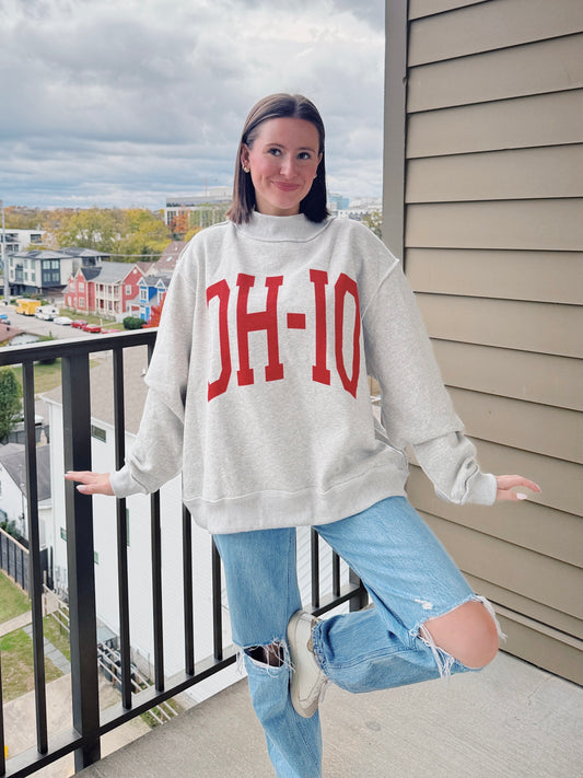 Ohio Reversible Mock Neck Sweatshirt