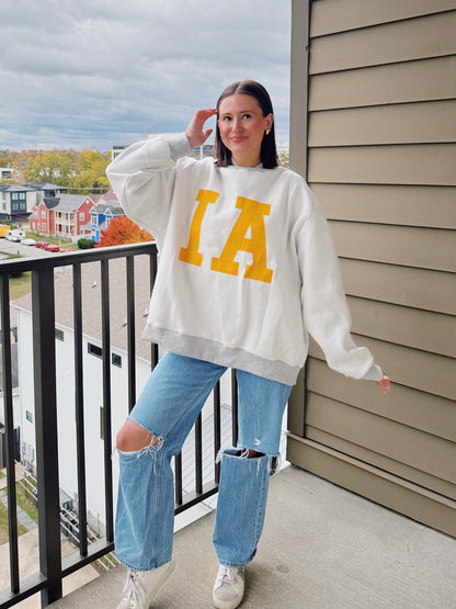 Iowa Reversible Mock Neck Sweatshirt