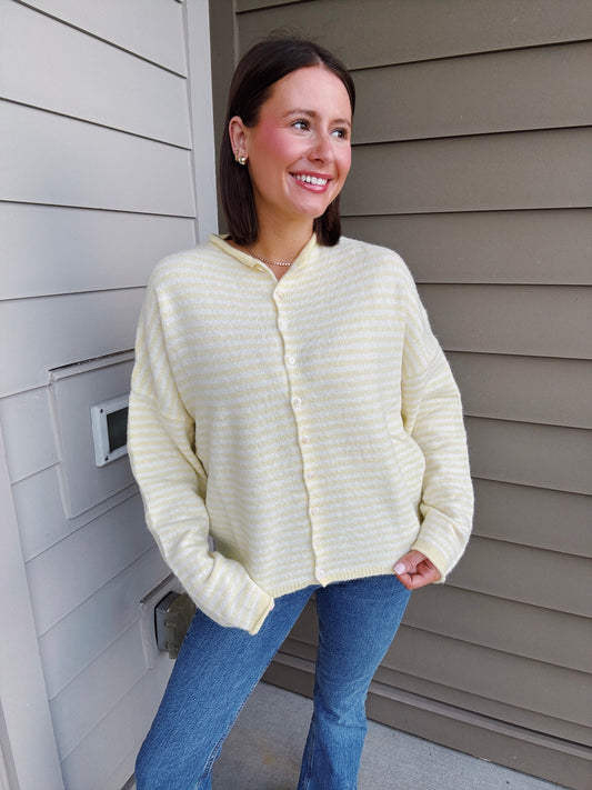 Coffee Run Button Down Cardigan