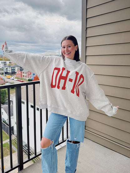 Ohio Reversible Mock Neck Sweatshirt