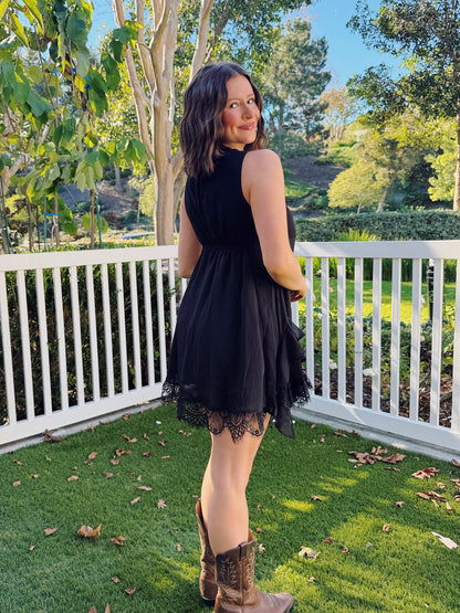 Rustic Romance Ruffle Romper Dress