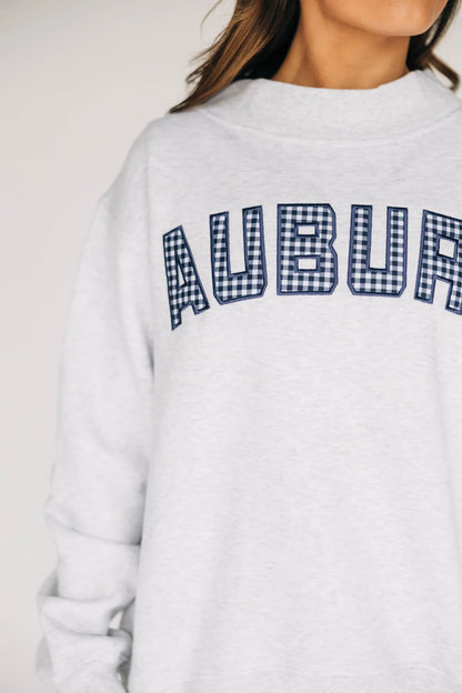 PREORDER: Oklahoma Sooners Embroidered Gingham Mock Neck Sweatshirt