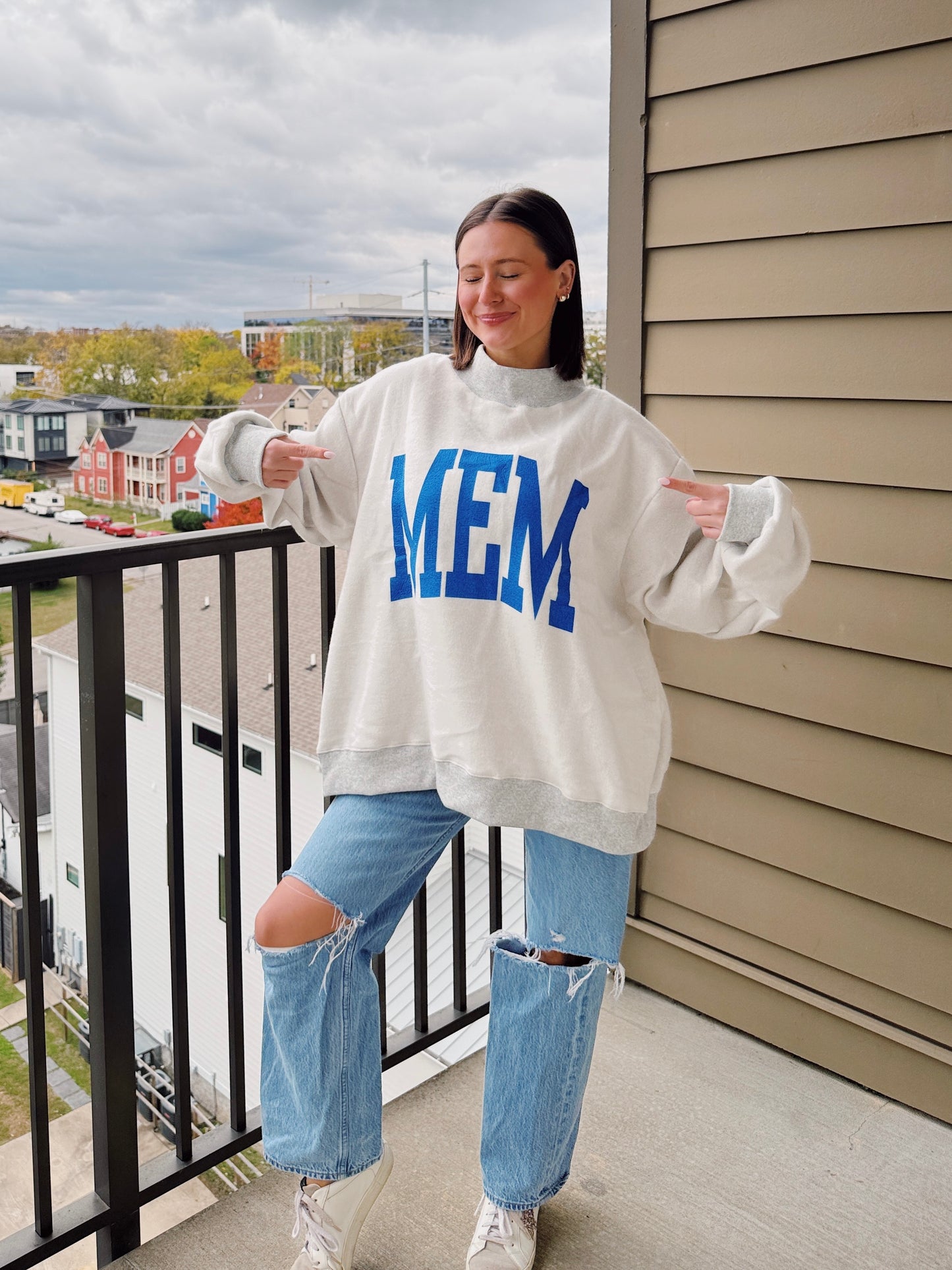 Memphis Reversible Mock Neck Sweatshirt