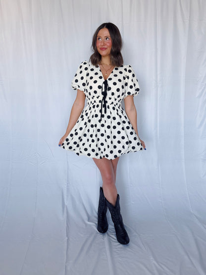 Center Stage Spotted Bubble Dress