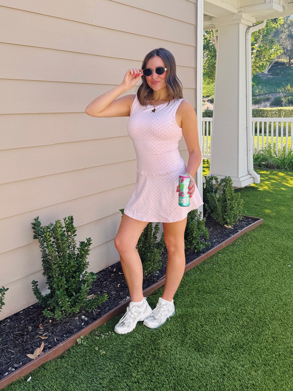 Out & About Polka Dot Athletic Dress