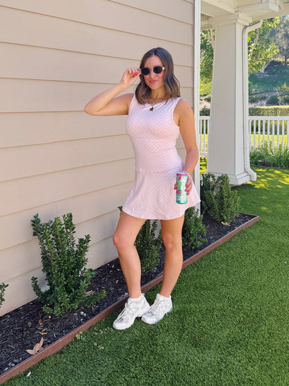 Out & About Polka Dot Athletic Dress