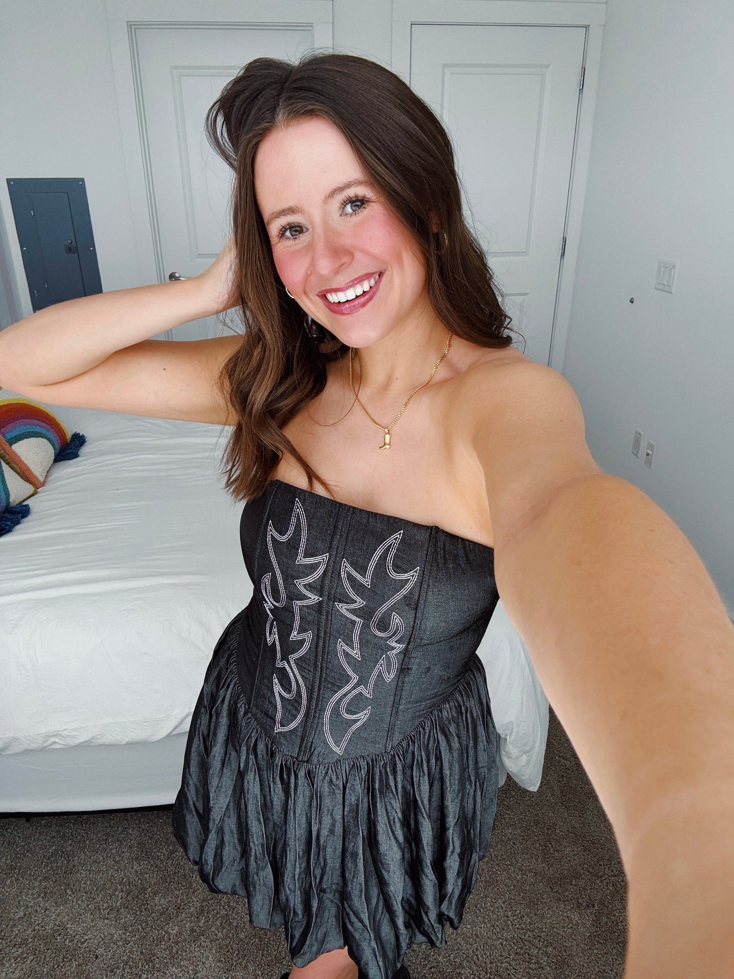 Hang Tight Honey Bubble Dress