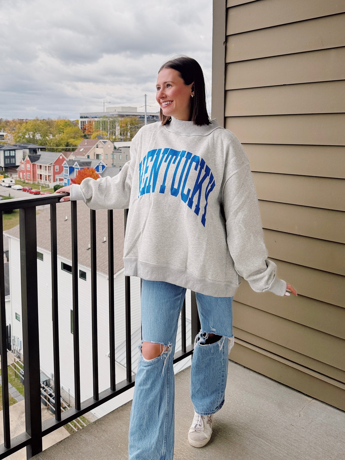 Kentucky Reversible Mock Neck Sweatshirt