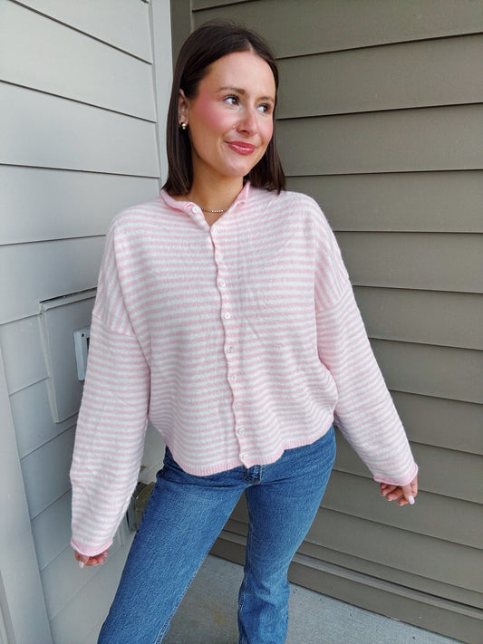 Coffee Run Button Down Cardigan