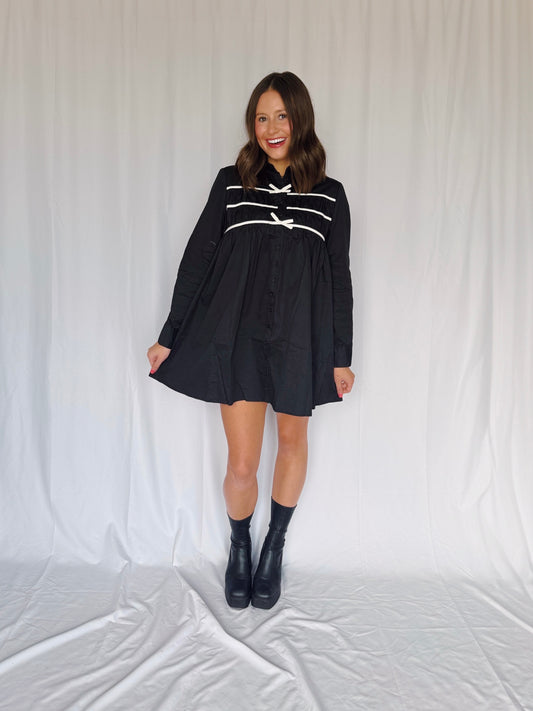 Darling Days Bow Button Down Dress