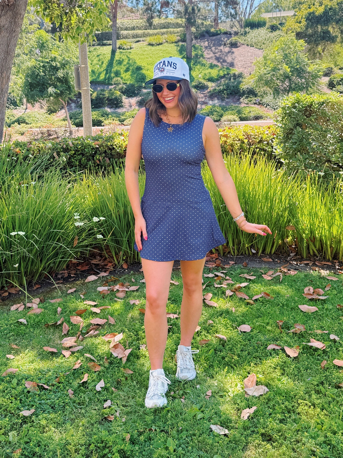 Out & About Polka Dot Athletic Dress
